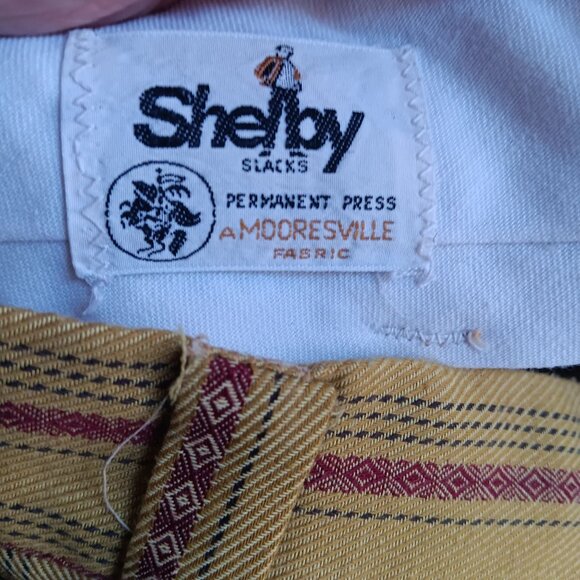 34x30 Vintage 1960's Men's Bootcut Pinstripe Shelby Garage Band jeans/Pants - Picture 4 of 11